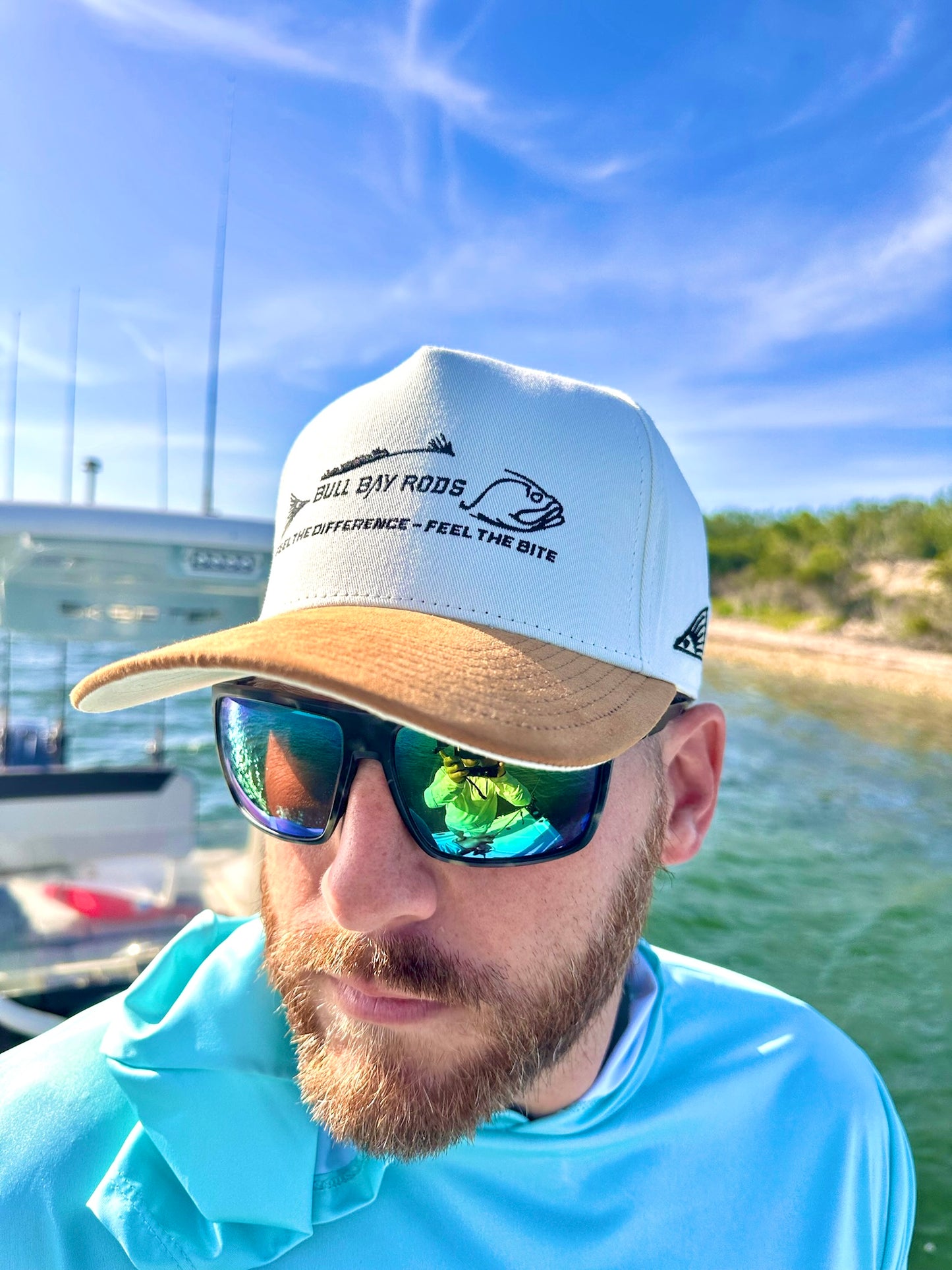 Bull Bay Cream & Tobacco Suede Hat