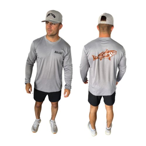 Redfish Performance Long Sleeve Shirt - Heather Steel