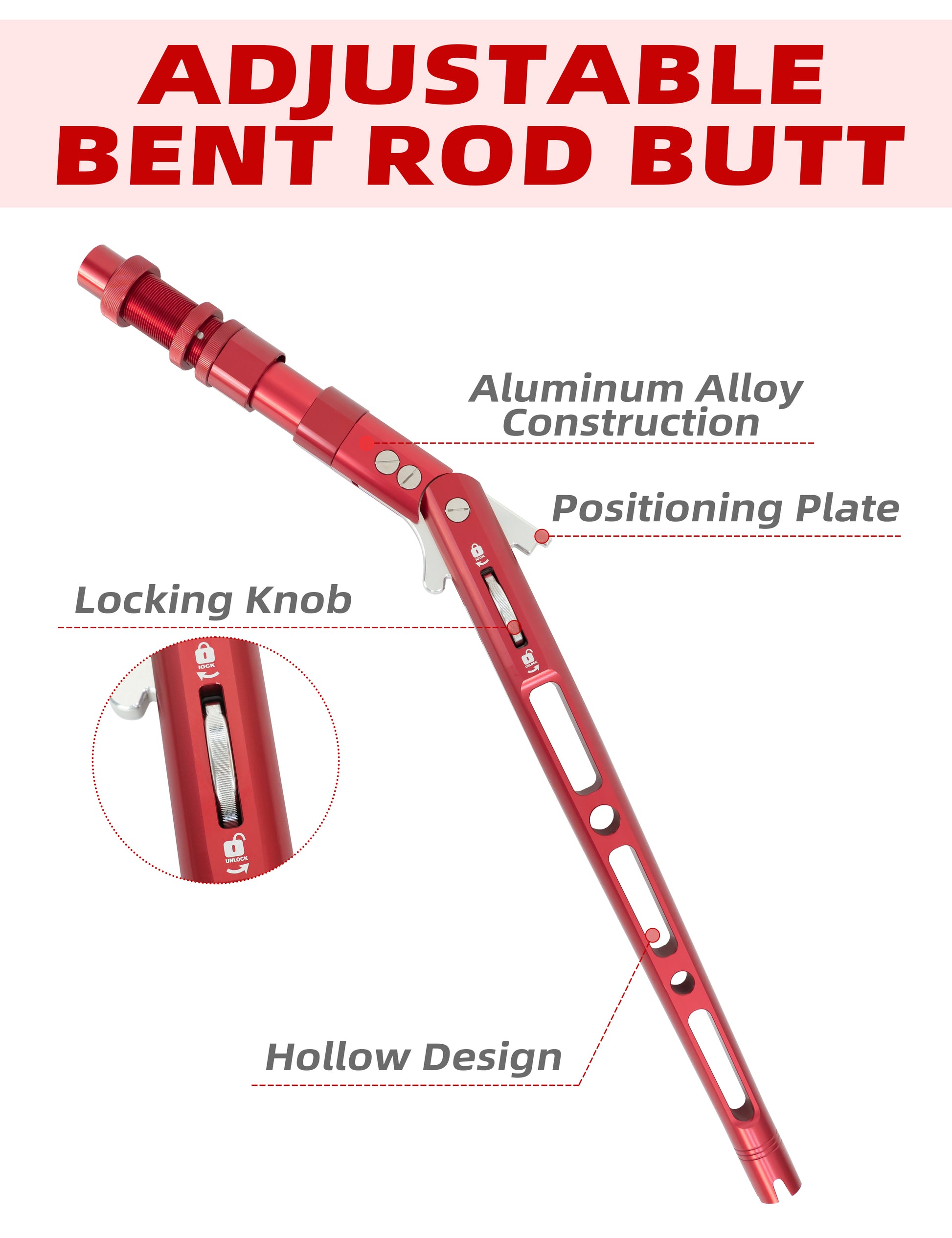 baitcasting rod butt size BlueWing Adjustable Rod Butt