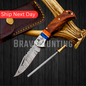 6.5" Damascus Steel Folding Pocket Knife Handmade Sheath