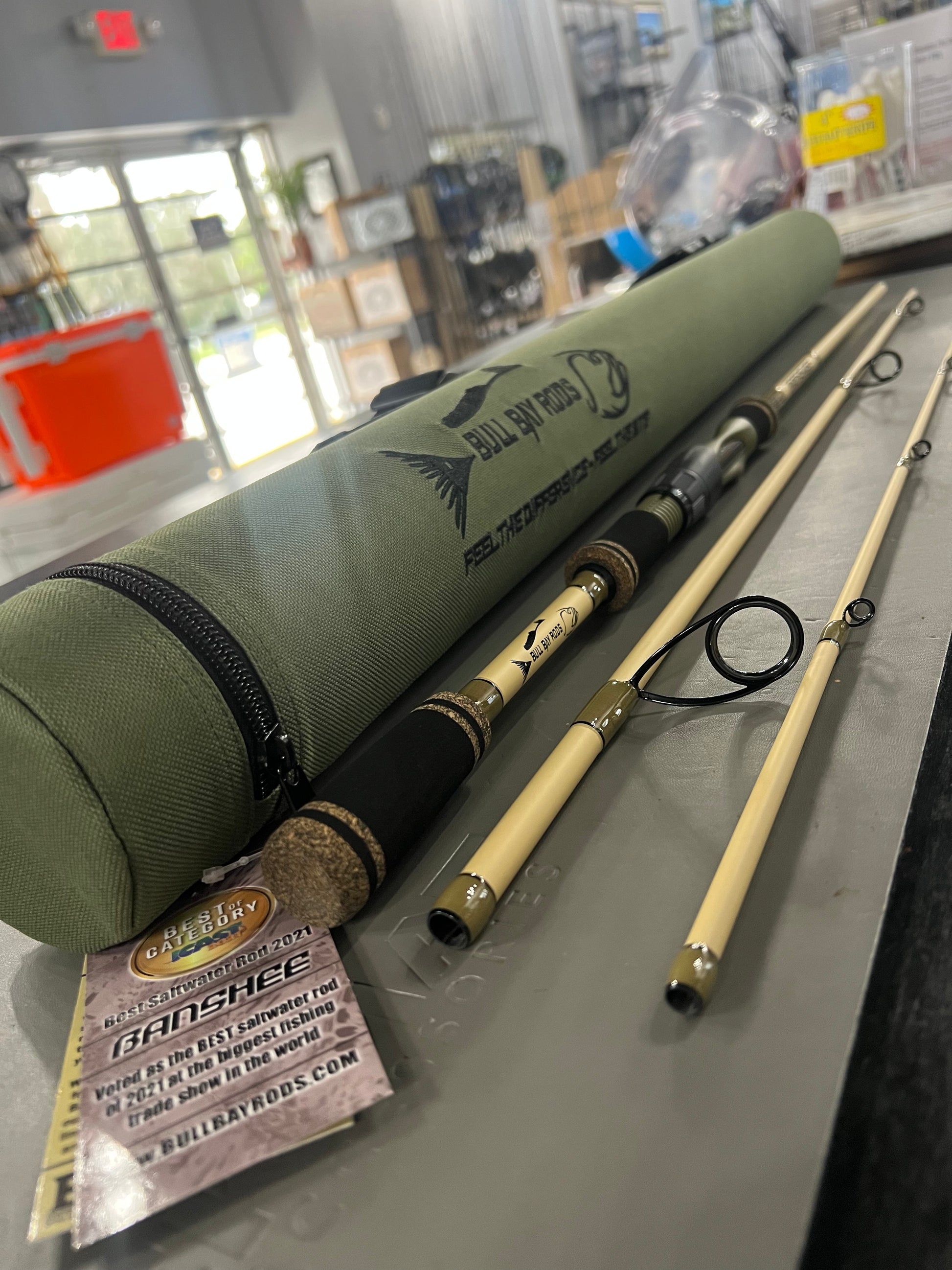 Banshee Travel Rod - 3 Piece Bull Bay Tackle Company Banshee Travel Rod - 3 Piece Bull Bay Tackle Company