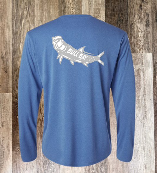 Tarpon Performance Long Sleeve Shirt - Heather Blue