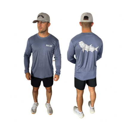 Tarpon Performance Long Sleeve Shirt - Heather Blue