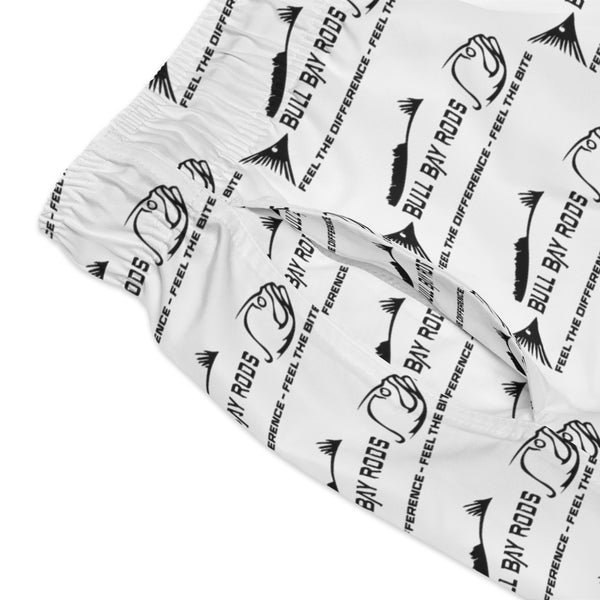 Bull Bay Mens Swim Trunks White
