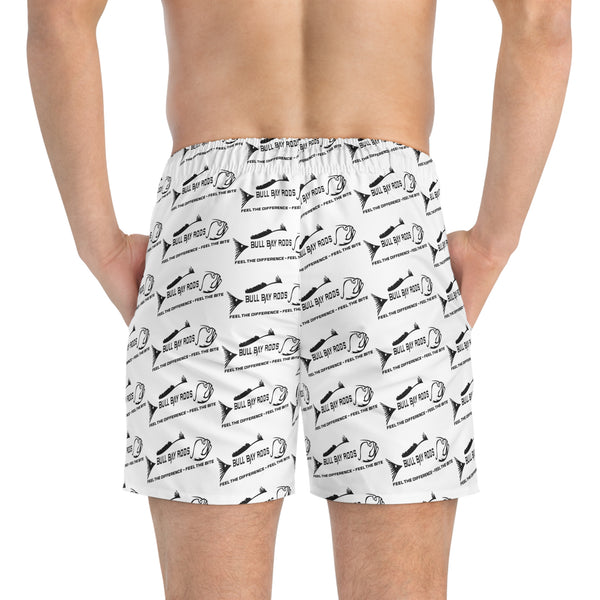 Bull Bay Mens Swim Trunks White
