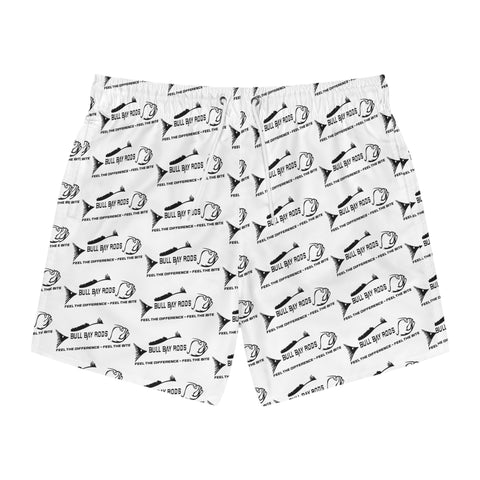 Bull Bay Mens Swim Trunks White